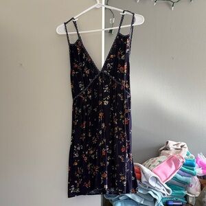 Band of Gypsies Navy Floral Midi Dress